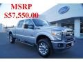 2011 Ingot Silver Metallic Ford F250 Super Duty Lariat Crew Cab 4x4  photo #1