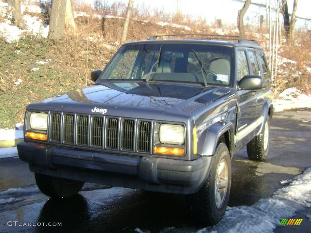 2001 Cherokee Sport 4x4 - Steel Blue Pearl / Agate photo #4