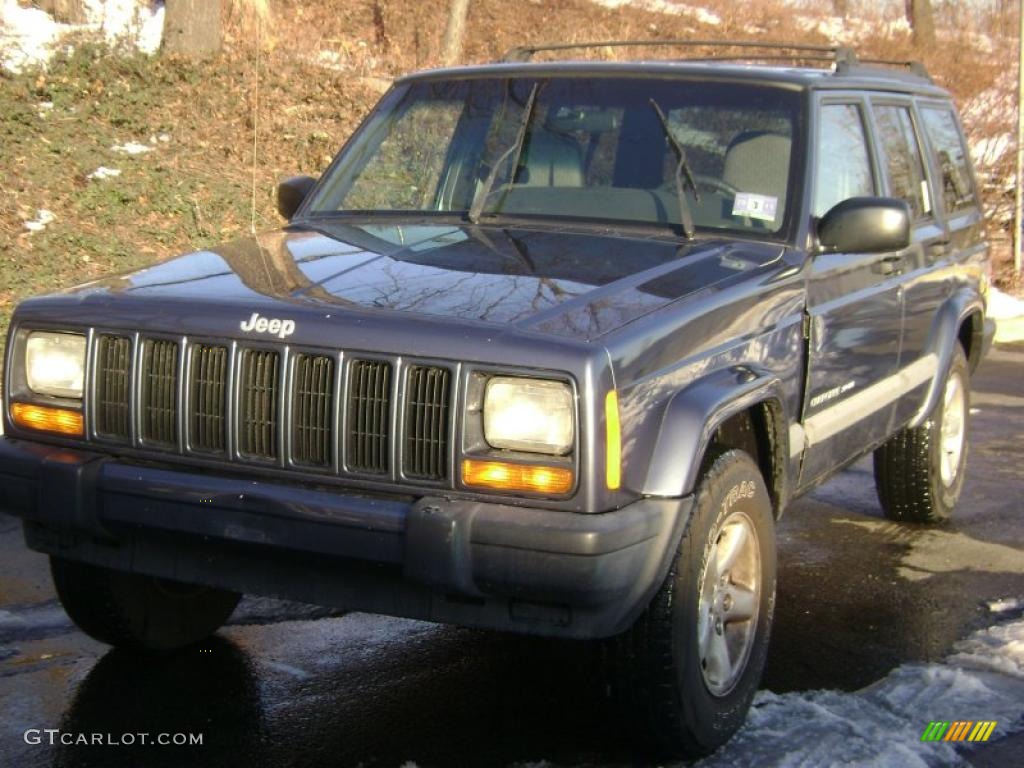 2001 Cherokee Sport 4x4 - Steel Blue Pearl / Agate photo #5