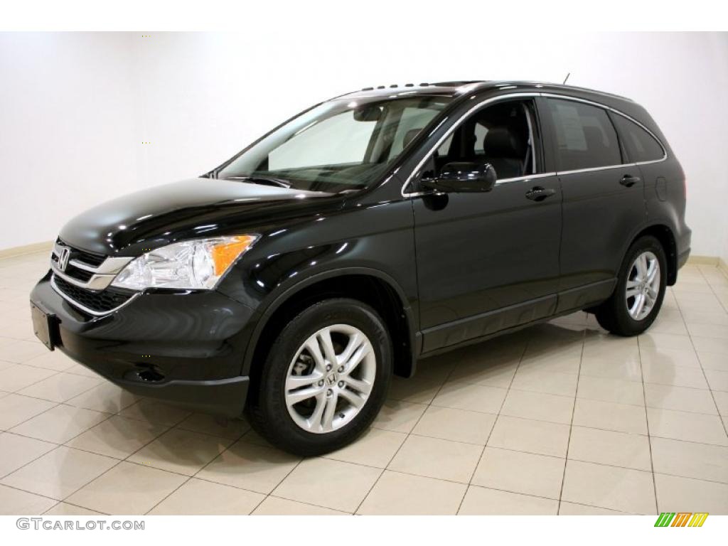 2010 CR-V EX-L AWD - Crystal Black Pearl / Black photo #3