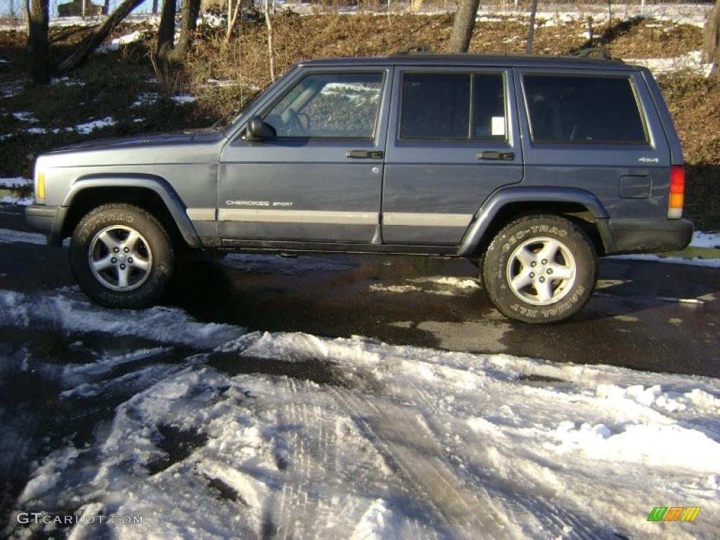 2001 Cherokee Sport 4x4 - Steel Blue Pearl / Agate photo #6