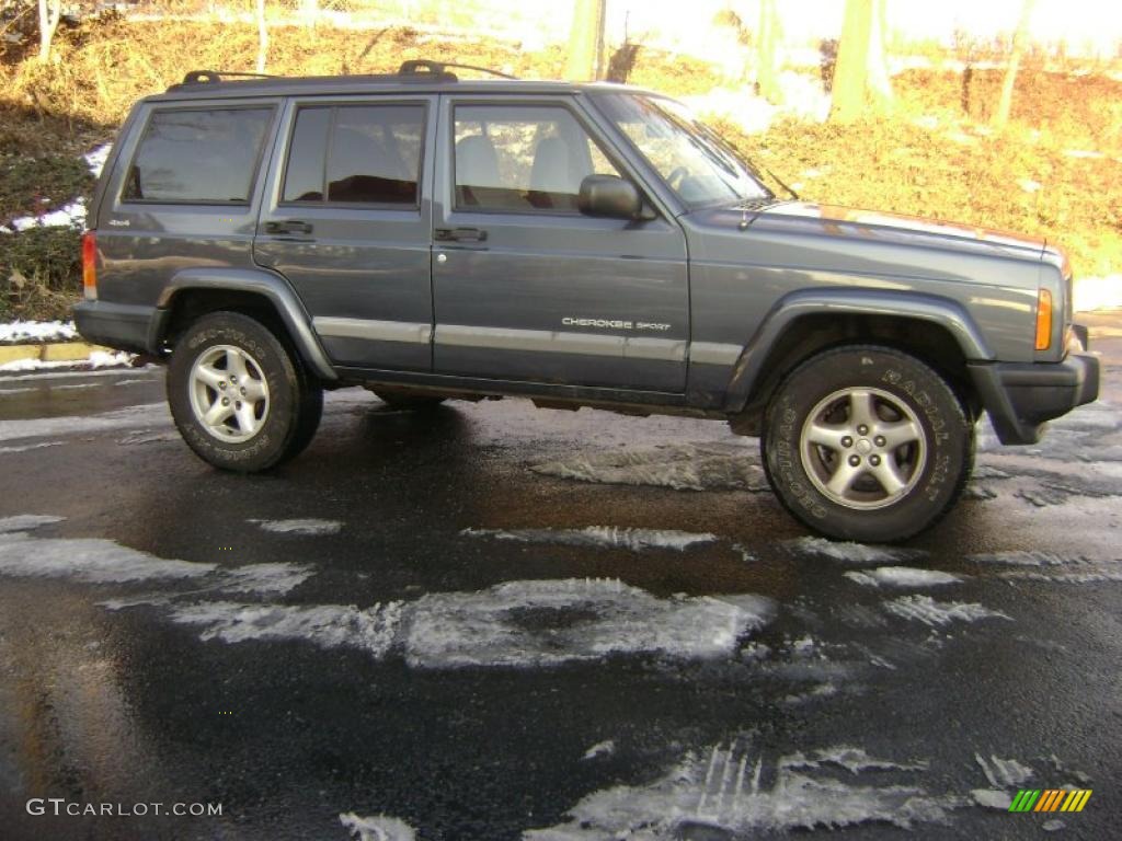 2001 Cherokee Sport 4x4 - Steel Blue Pearl / Agate photo #7