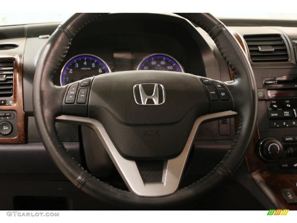2010 Honda CR-V EX-L AWD Black Steering Wheel Photo #43021711