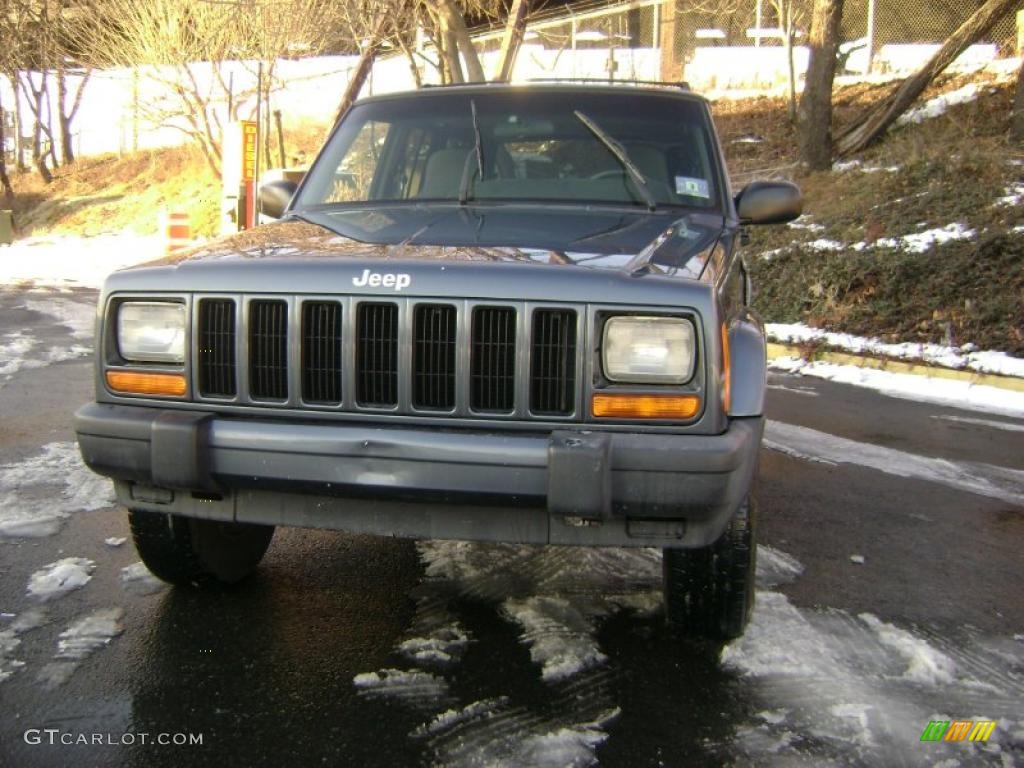 2001 Cherokee Sport 4x4 - Steel Blue Pearl / Agate photo #18