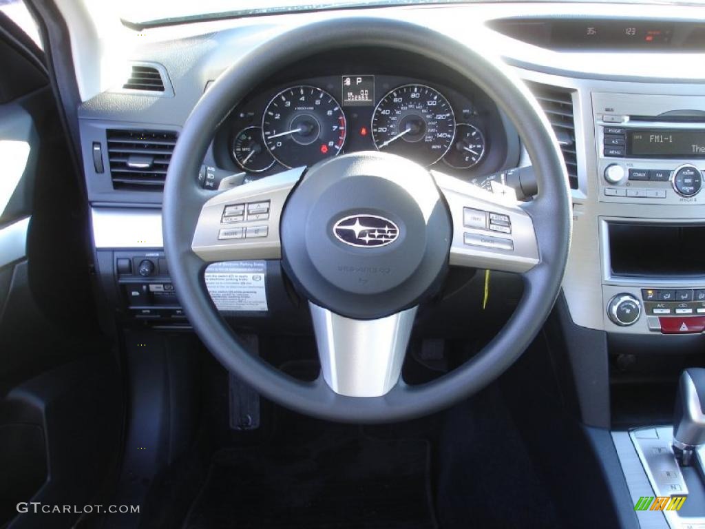 2011 Subaru Legacy 2.5i Off-Black Steering Wheel Photo #43024479