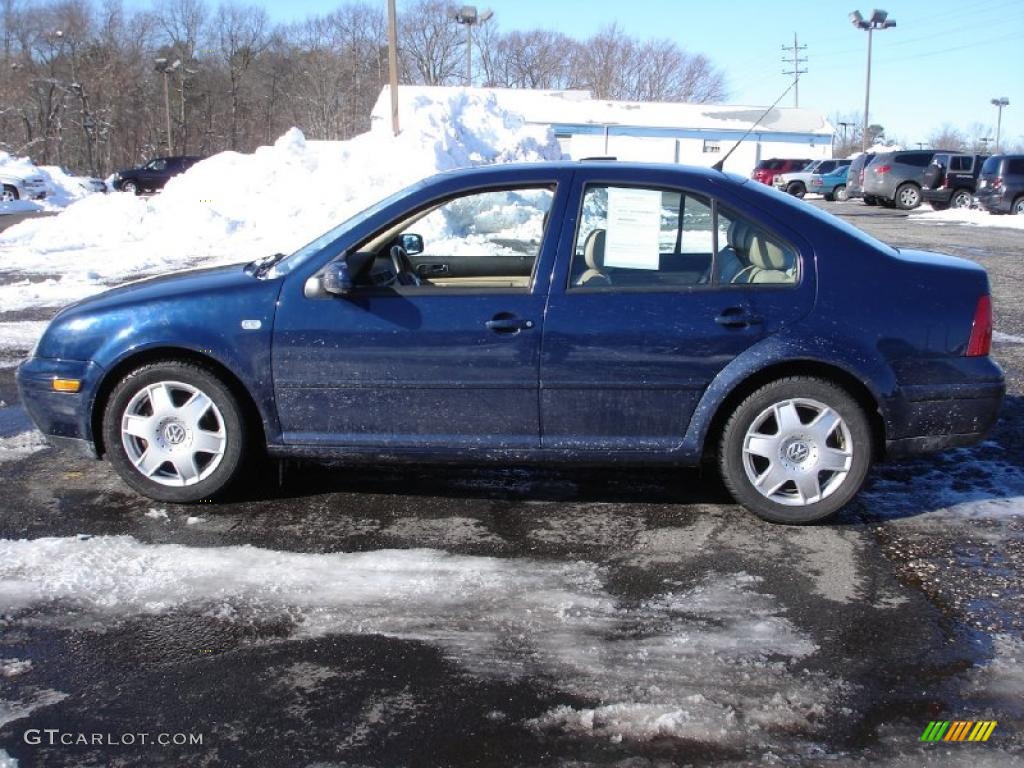 2001 Jetta GLX VR6 Sedan - Galactic Blue / Beige photo #9