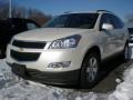 White Diamond Tricoat 2011 Chevrolet Traverse LT AWD Exterior