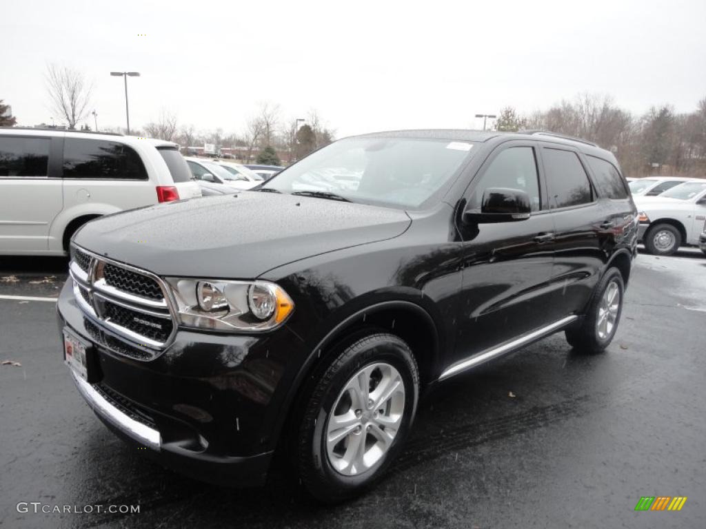 2011 Durango Crew 4x4 - Brilliant Black Crystal Pearl / Black photo #1