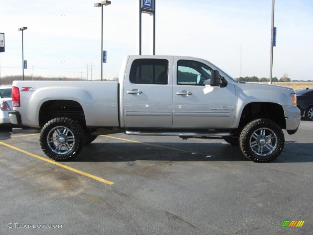 2007 Sierra 2500HD SLT Crew Cab 4x4 - Silver Birch Metallic / Dark Titanium/Light Titanium photo #4