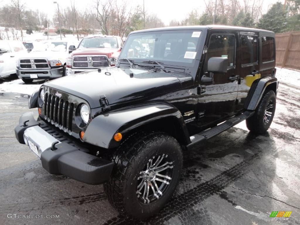 Black 2011 Jeep Wrangler Unlimited Sahara 4x4 Exterior Photo #43032643