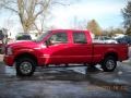 2005 Red Clearcoat Ford F250 Super Duty XLT Crew Cab 4x4  photo #3
