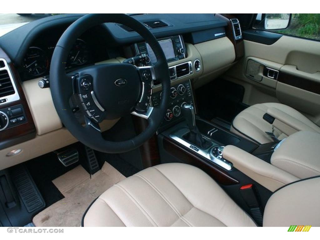 Sand/Jet Black Interior 2011 Land Rover Range Rover Supercharged Photo #43037979