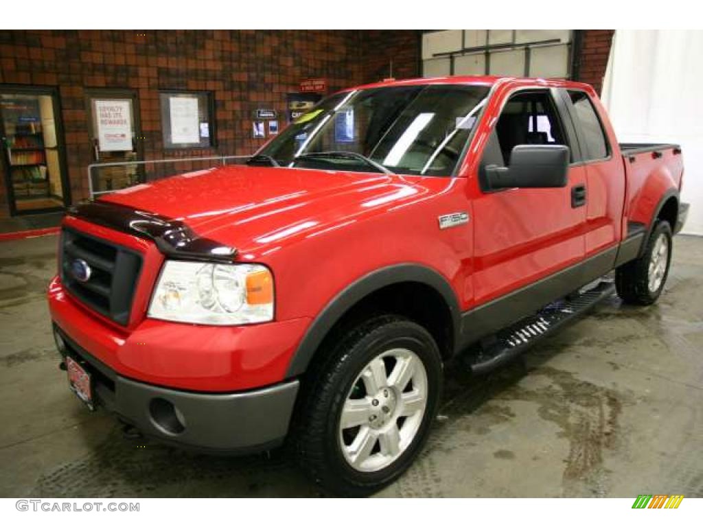 Bright Red 2006 Ford F150 FX4 SuperCab 4x4 Exterior Photo #43042743