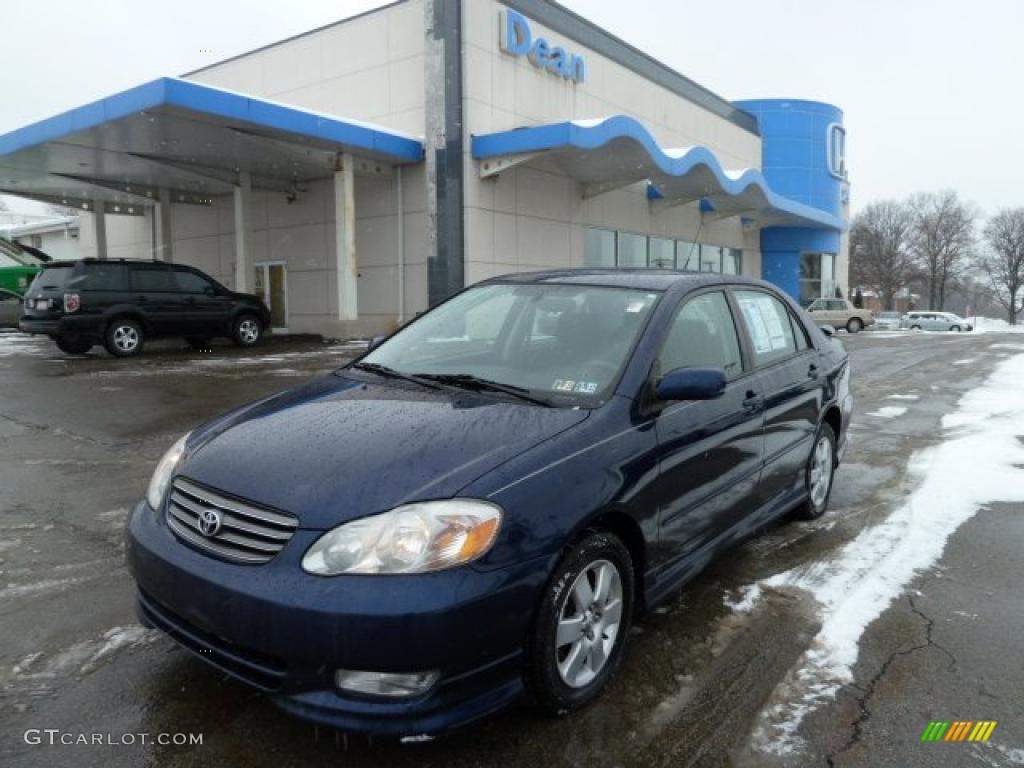 2004 Corolla S - Indigo Ink Blue Pearl / Black photo #1