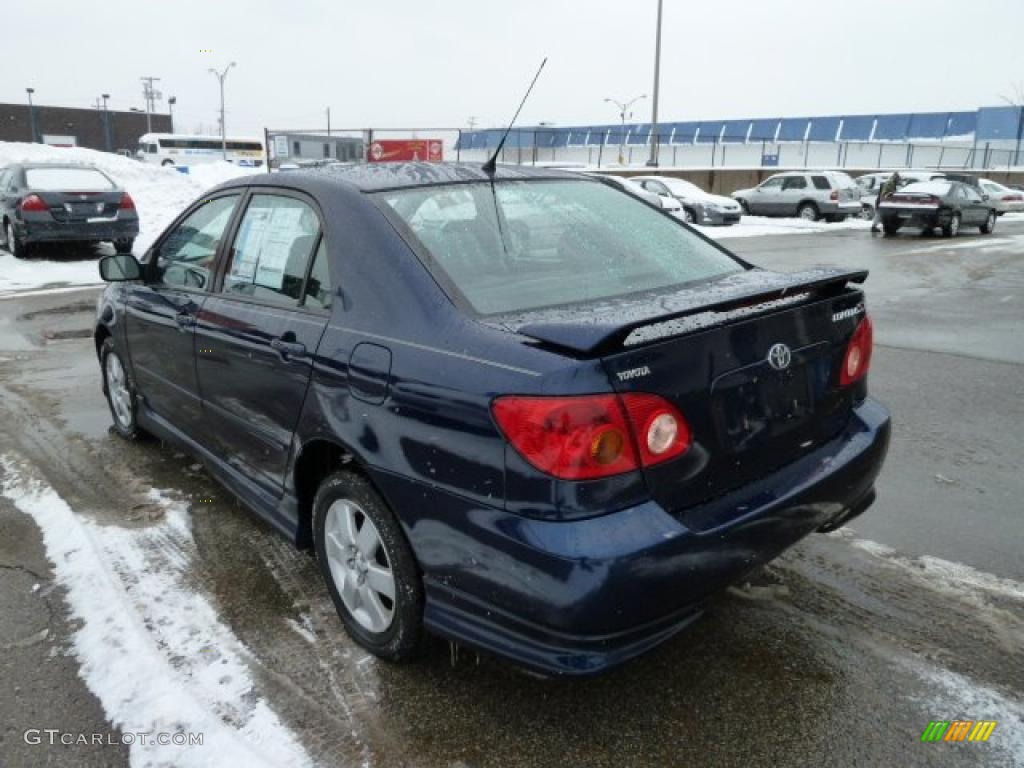 2004 Corolla S - Indigo Ink Blue Pearl / Black photo #2