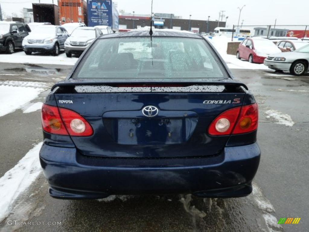 2004 Corolla S - Indigo Ink Blue Pearl / Black photo #3