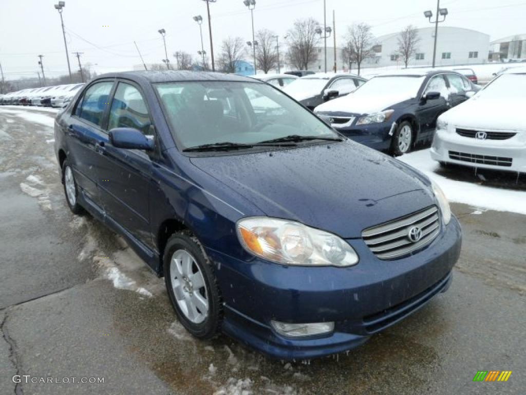 2004 Corolla S - Indigo Ink Blue Pearl / Black photo #5