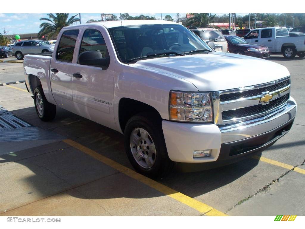 2008 Silverado 1500 LT Crew Cab - Summit White / Ebony photo #2