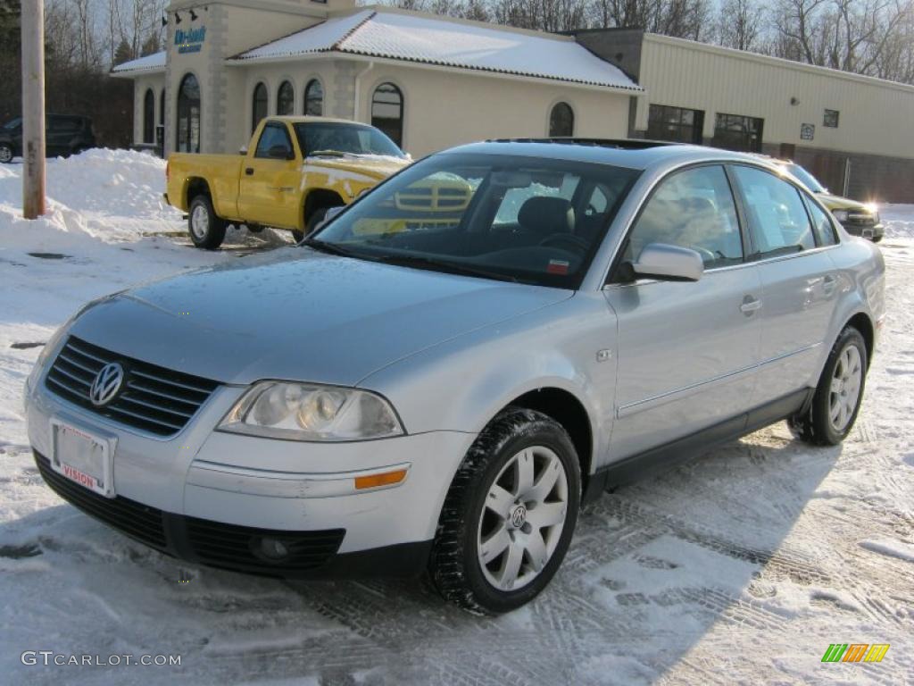 2001 Passat GLX V6 4Motion Sedan - Satin Silver Metallic / Black photo #1