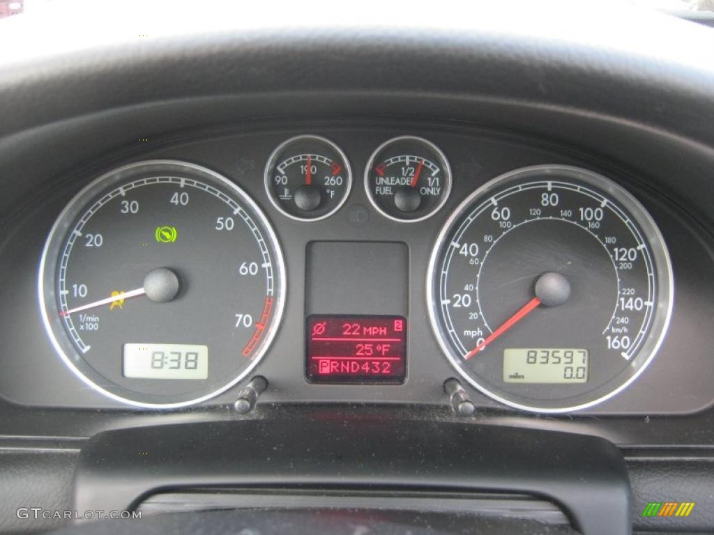 2001 Volkswagen Passat GLX V6 4Motion Sedan Gauges Photos