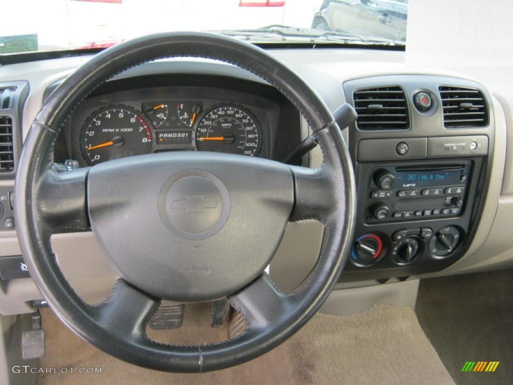 2005 Chevrolet Colorado LS Regular Cab Medium Dark Pewter Steering Wheel Photo #43052878