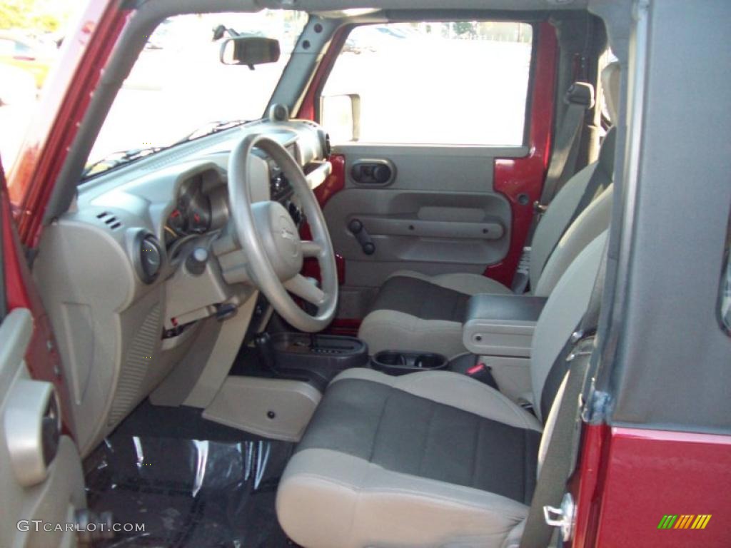 Dark Khaki/Medium Khaki Interior 2007 Jeep Wrangler X 4x4 Photo #43055700