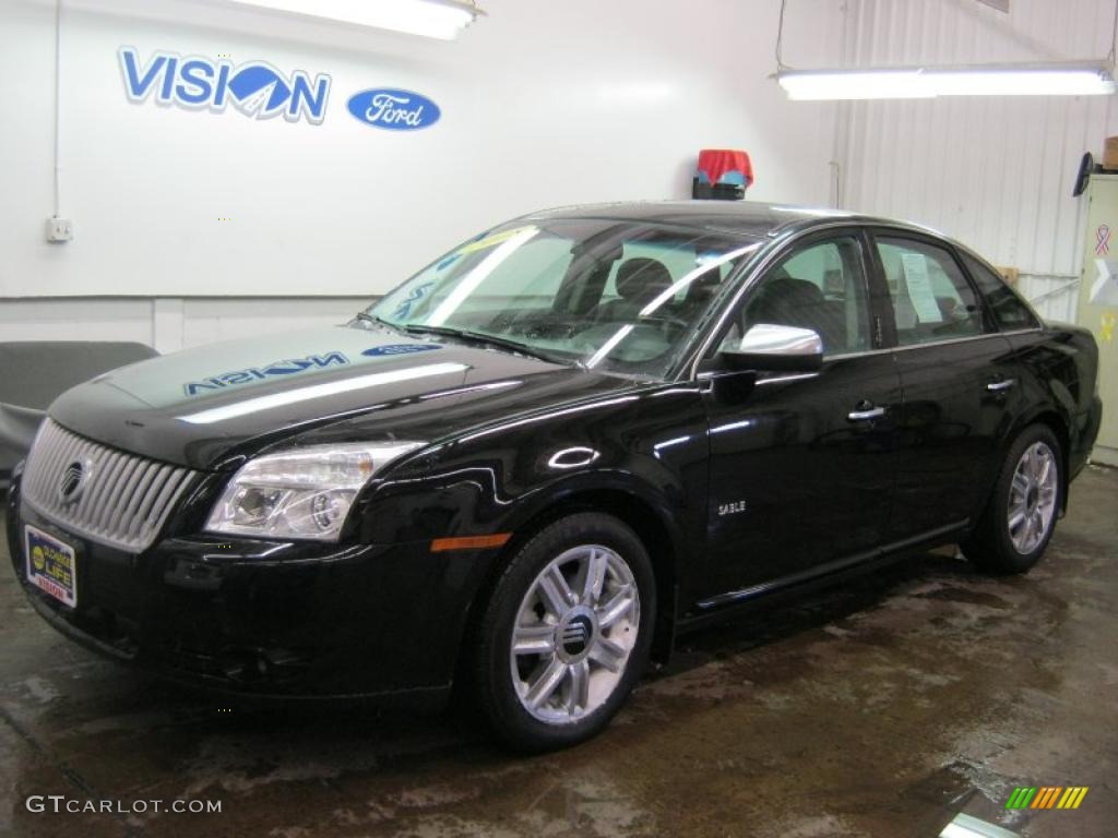 2008 Sable Premier Sedan - Black / Charcoal Black photo #1