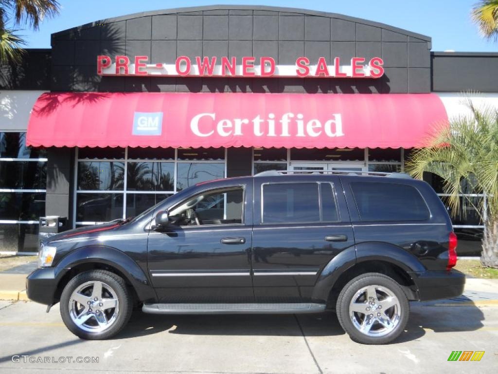 2007 Durango Limited - Brilliant Black / Khaki Two-Tone photo #1