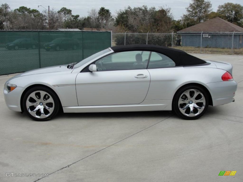 Titanium Silver Metallic 2004 BMW 6 Series 645i Convertible Exterior Photo #43058828