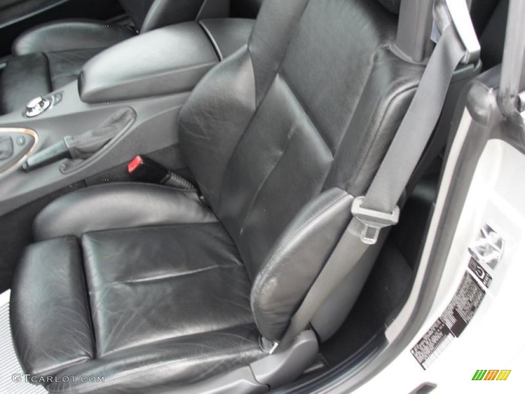 Black Interior 2004 BMW 6 Series 645i Convertible Photo #43059288