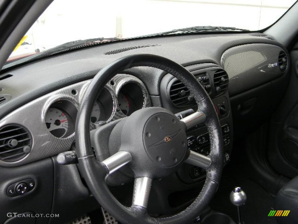 2004 Chrysler PT Cruiser GT Dark Slate Gray Steering Wheel Photo #43062280