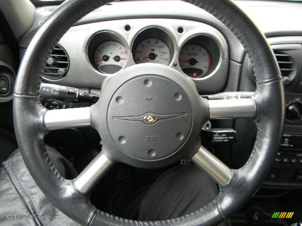 2004 Chrysler PT Cruiser GT Dark Slate Gray Steering Wheel Photo #43062456