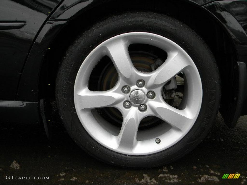 2008 Legacy 2.5i Sedan - Obsidian Black Pearl / Off Black photo #11