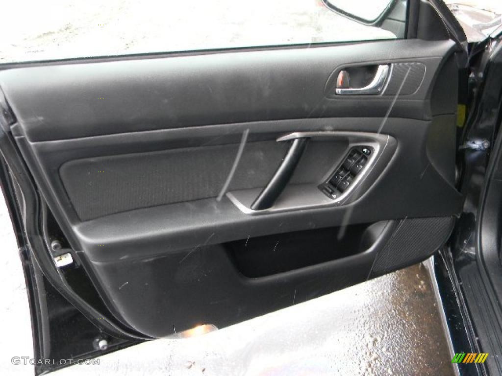 2008 Legacy 2.5i Sedan - Obsidian Black Pearl / Off Black photo #13