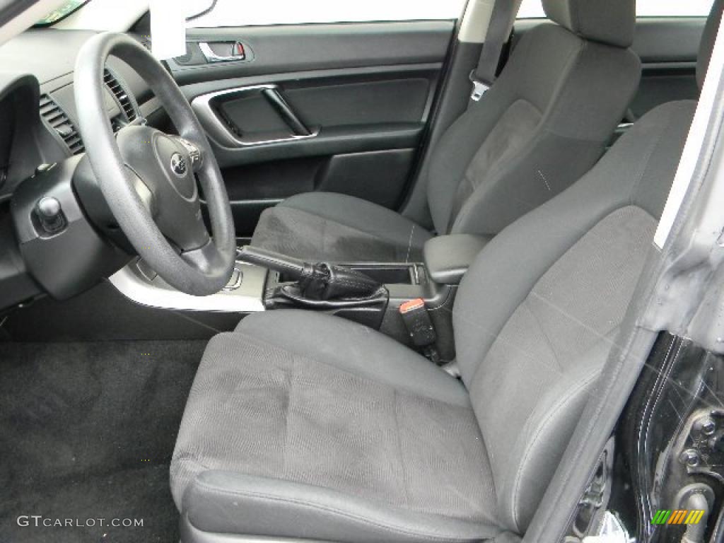 2008 Legacy 2.5i Sedan - Obsidian Black Pearl / Off Black photo #15