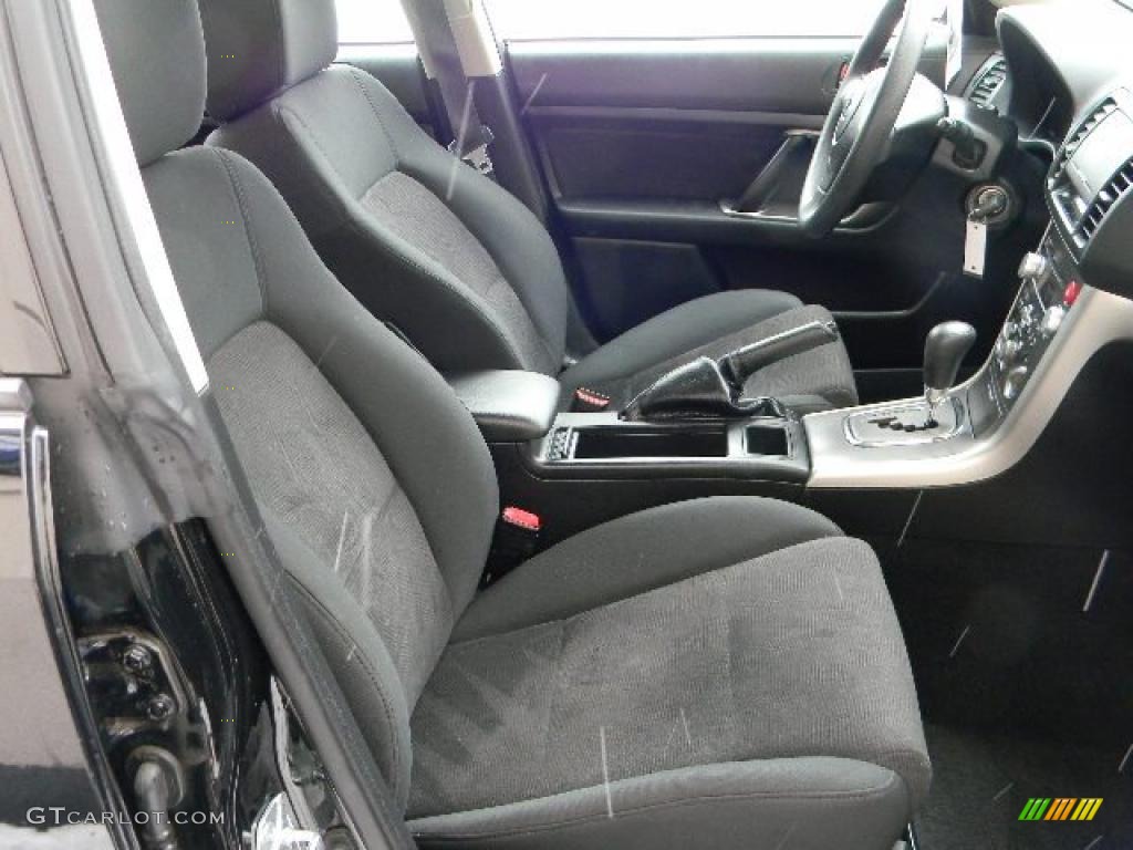 2008 Legacy 2.5i Sedan - Obsidian Black Pearl / Off Black photo #17