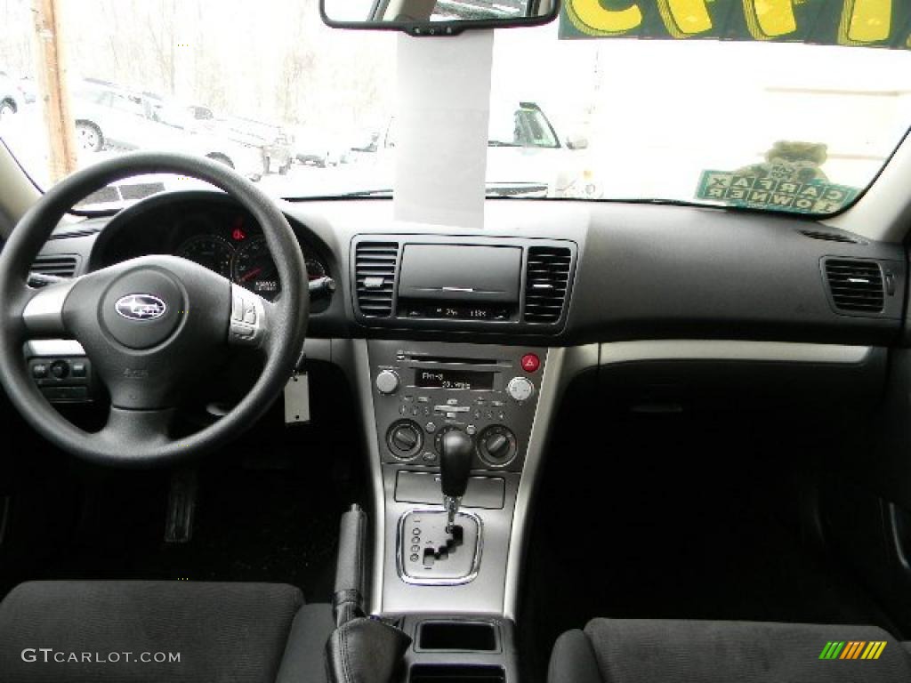 2008 Legacy 2.5i Sedan - Obsidian Black Pearl / Off Black photo #20