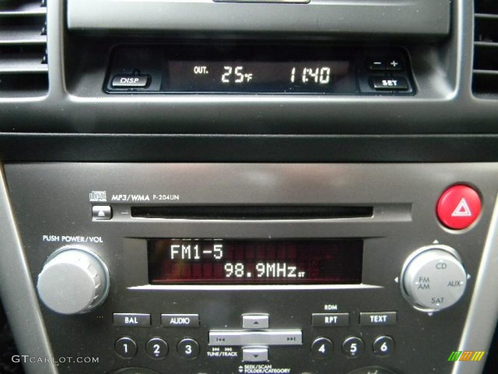 2008 Legacy 2.5i Sedan - Obsidian Black Pearl / Off Black photo #23