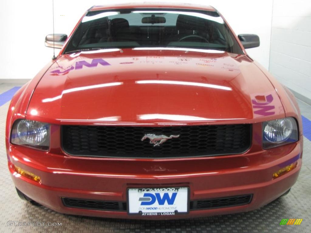 2007 Mustang V6 Deluxe Coupe - Redfire Metallic / Dark Charcoal photo #7