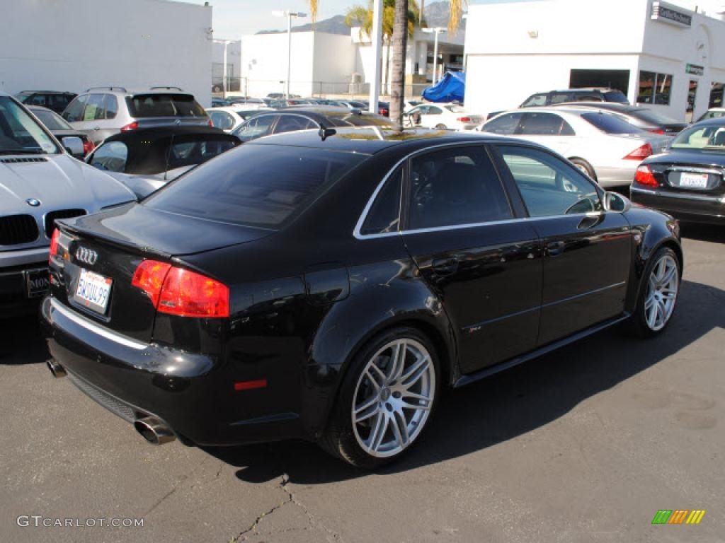 Phantom Black Pearl Effect 2007 Audi RS4 4.2 quattro Sedan Exterior Photo #43066572