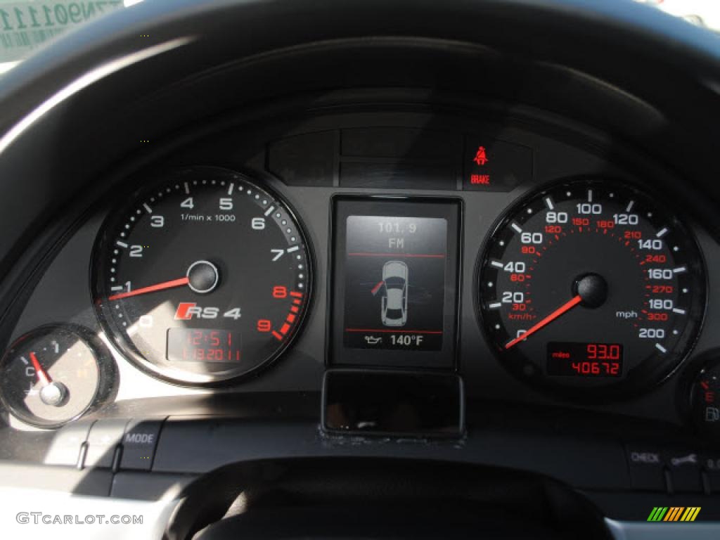 2007 Audi RS4 4.2 quattro Sedan Gauges Photo #43066700