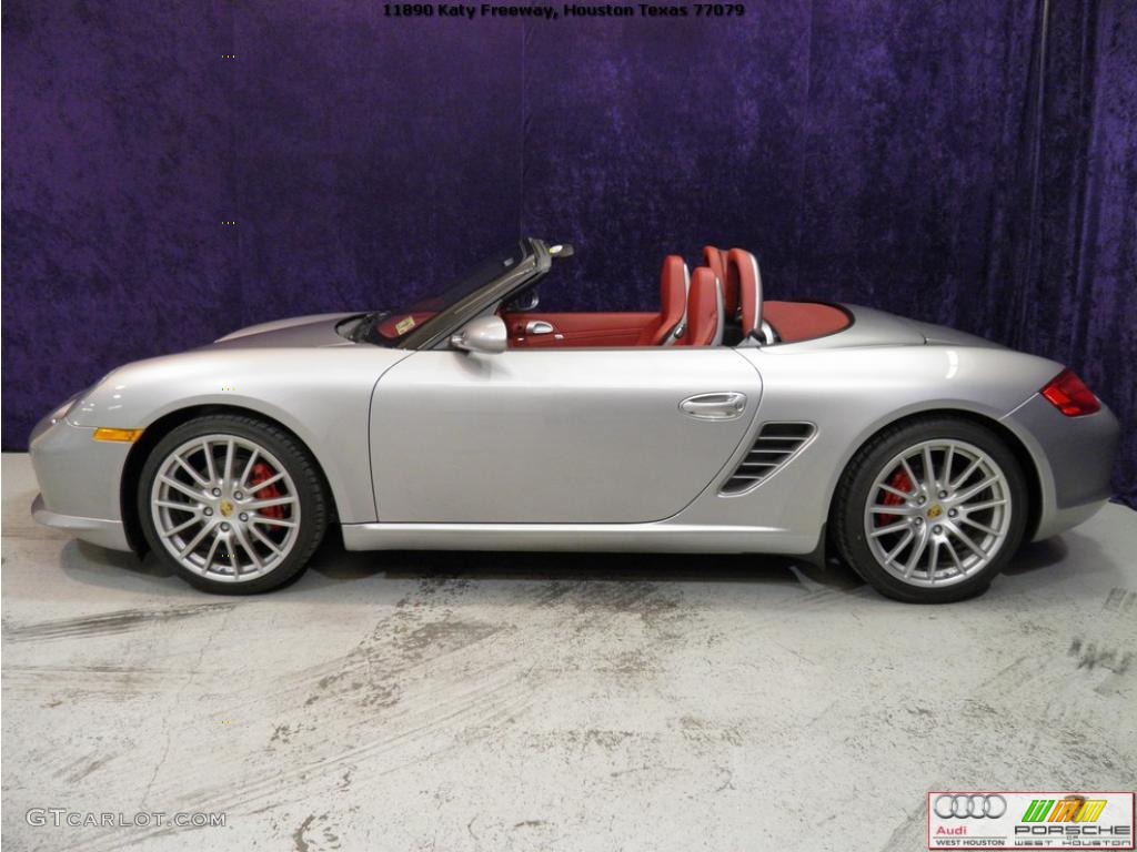 2008 Boxster RS 60 Spyder - GT Silver Metallic / Carrera Red photo #3