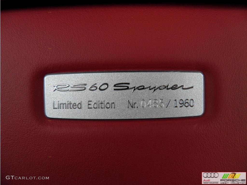 2008 Porsche Boxster RS 60 Spyder Marks and Logos Photo #43069557