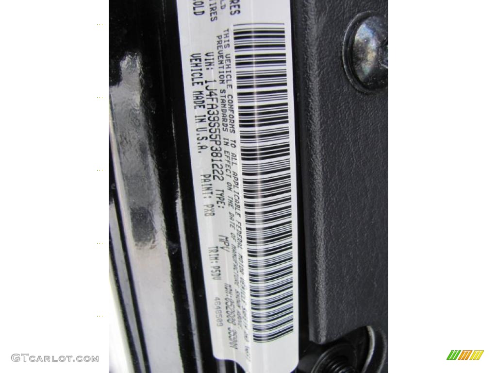 2005 Wrangler X 4x4 - Black / Dark Slate Gray photo #7