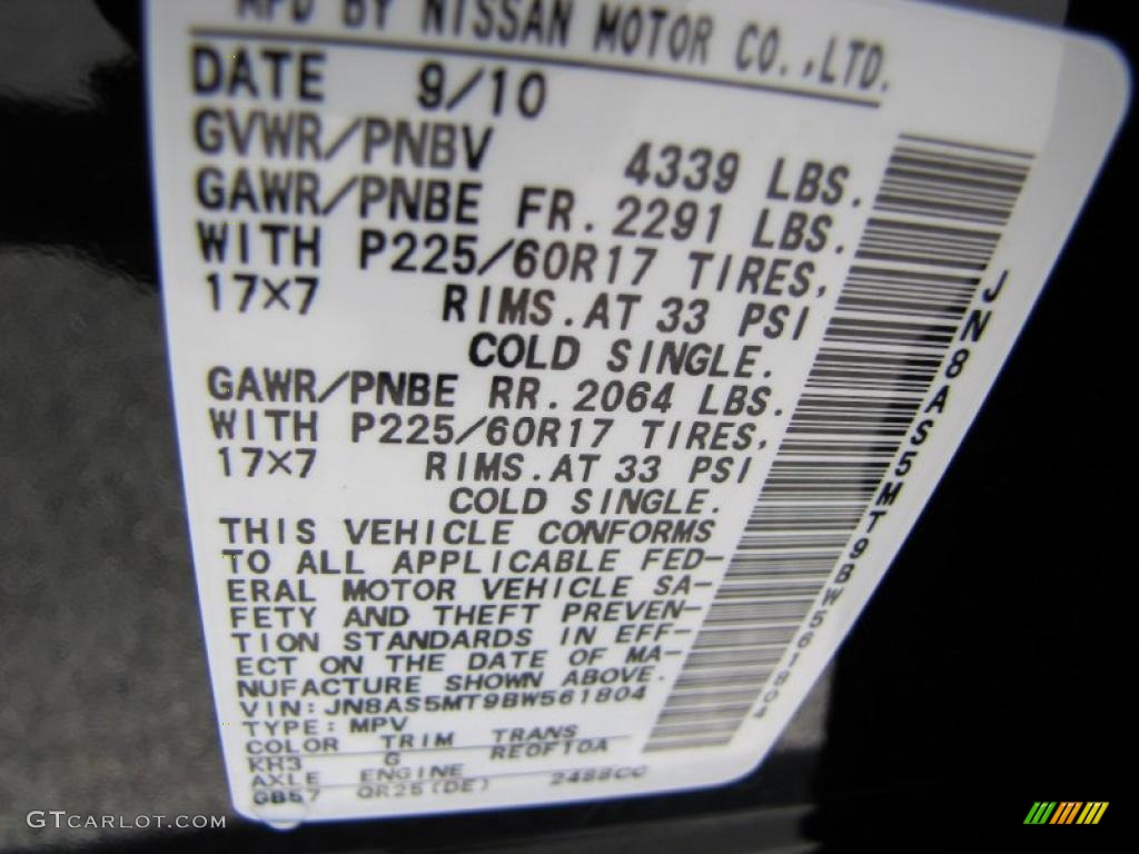 2011 Rogue S - Wicked Black / Black photo #16