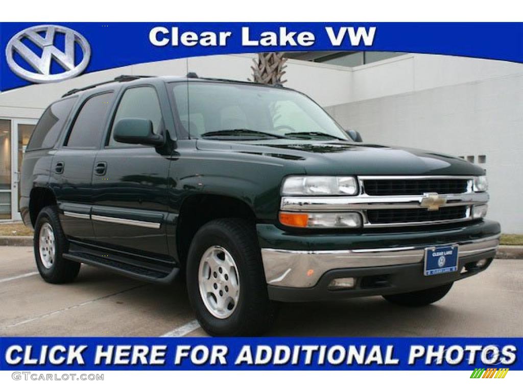 2004 Tahoe LT 4x4 - Dark Green Metallic / Tan/Neutral photo #1