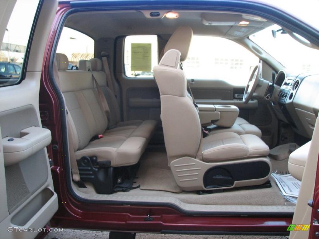 2006 F150 XLT SuperCab - Dark Toreador Red Metallic / Tan photo #10