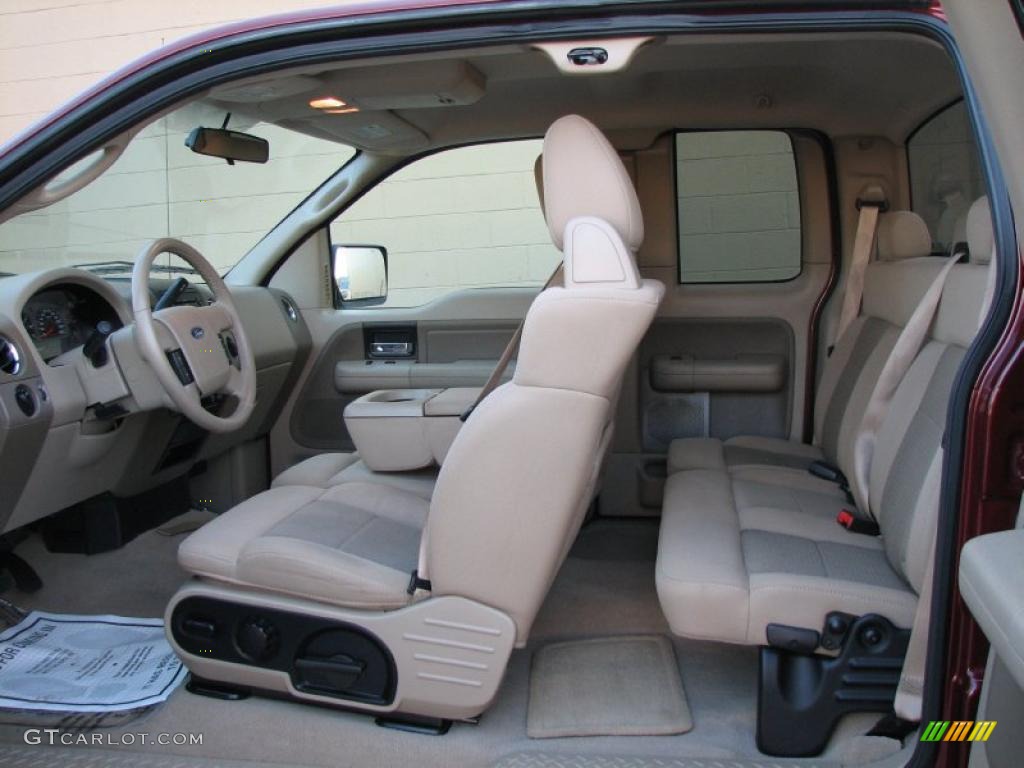 2006 F150 XLT SuperCab - Dark Toreador Red Metallic / Tan photo #11