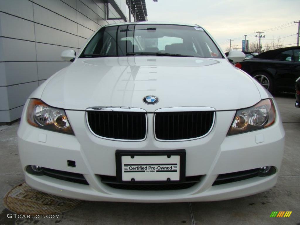 2008 3 Series 328xi Sedan - Alpine White / Black photo #2