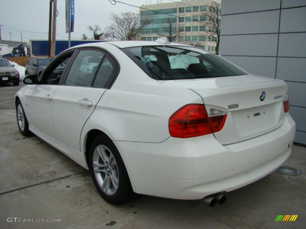 2008 3 Series 328xi Sedan - Alpine White / Black photo #5